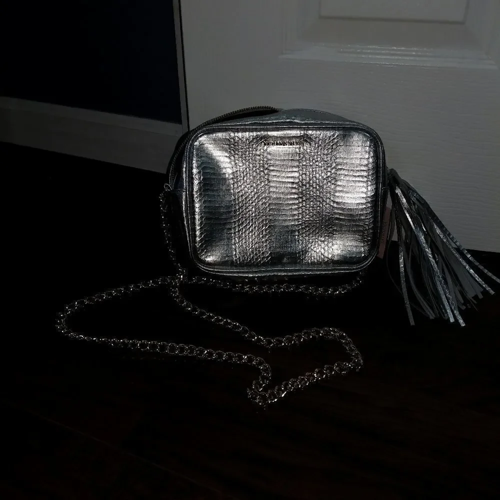 NWT Victoria's Secret Official Silver Crossbody